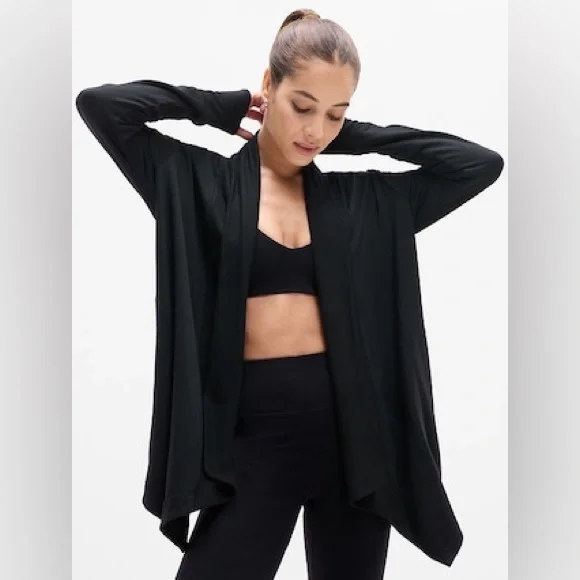 Athleta Pranayama Restore Wrap Size Small- Black - Picture 5 of 5